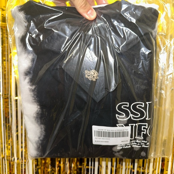 DARC SPORT “HOUSE OF WOLVES” FLAMES BLACK ACID WASH SHIRT - Picture 8 of 8